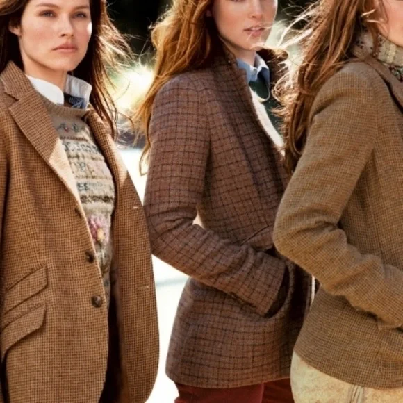 Lauren Ralph Lauren Brown and Tan Tweed Blazer - Picture 2 of 16